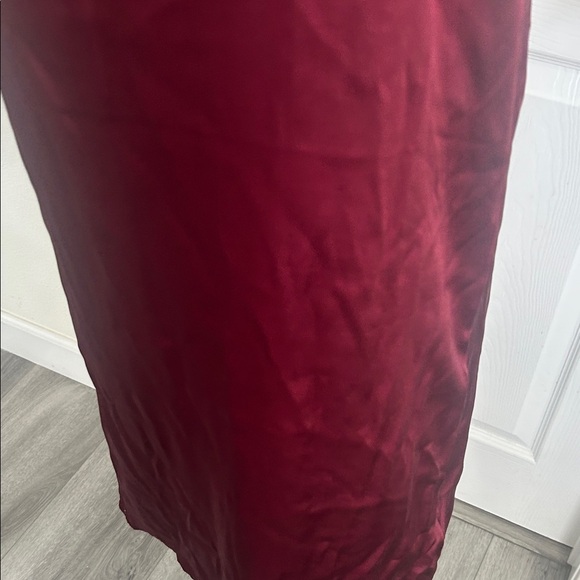 HAUTE HIPPIE Burgundy Silk Crystal Embellished High Neck Dress 0 - Picture 7 of 15